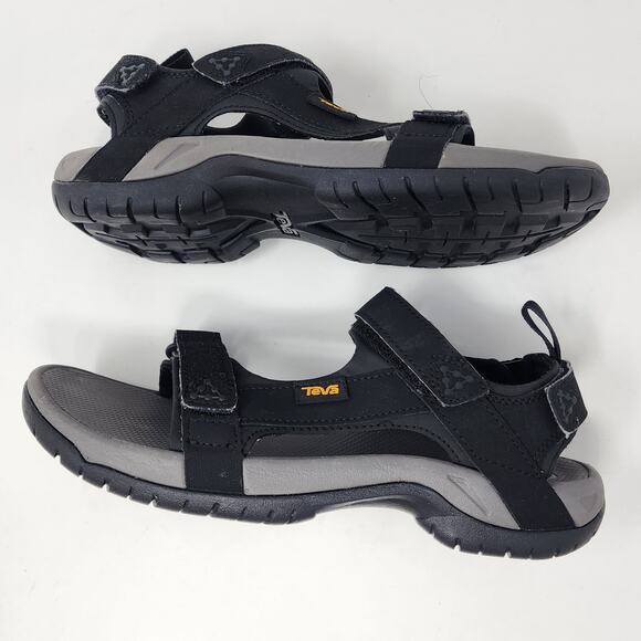 Teva Sandals Men 9 Meacham Black Sport Shoes 3 Adjustable Straps 1110392 - Picture 7 of 10